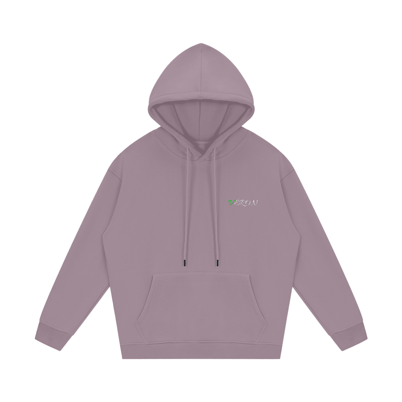 Fashion-forward hoodie with ribbed cuffs and lined hood by VÉRON.