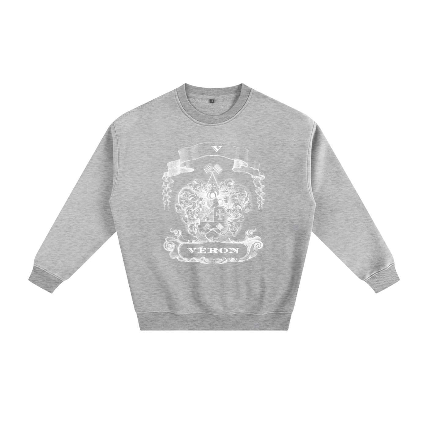 Premium heavyweight cotton sweater VÉRON Le PADRE in gray