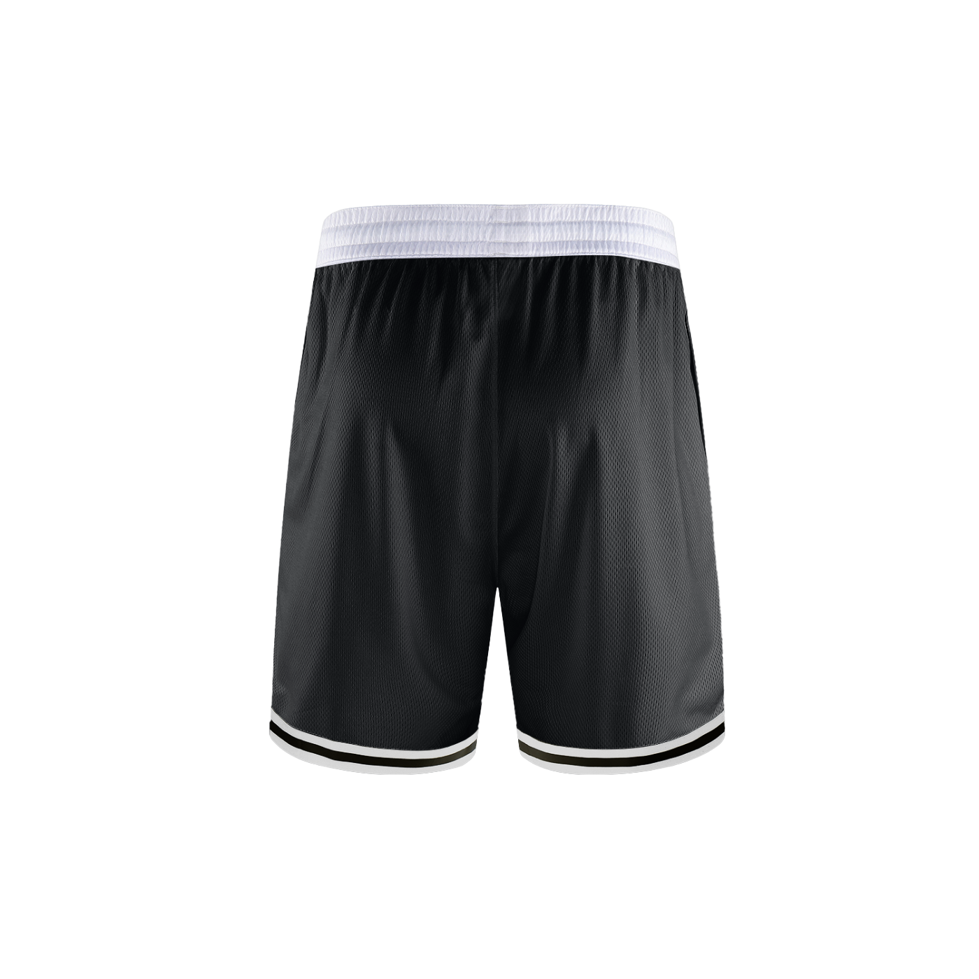Tailored fit men’s designer shorts by VÉRON, back profile.