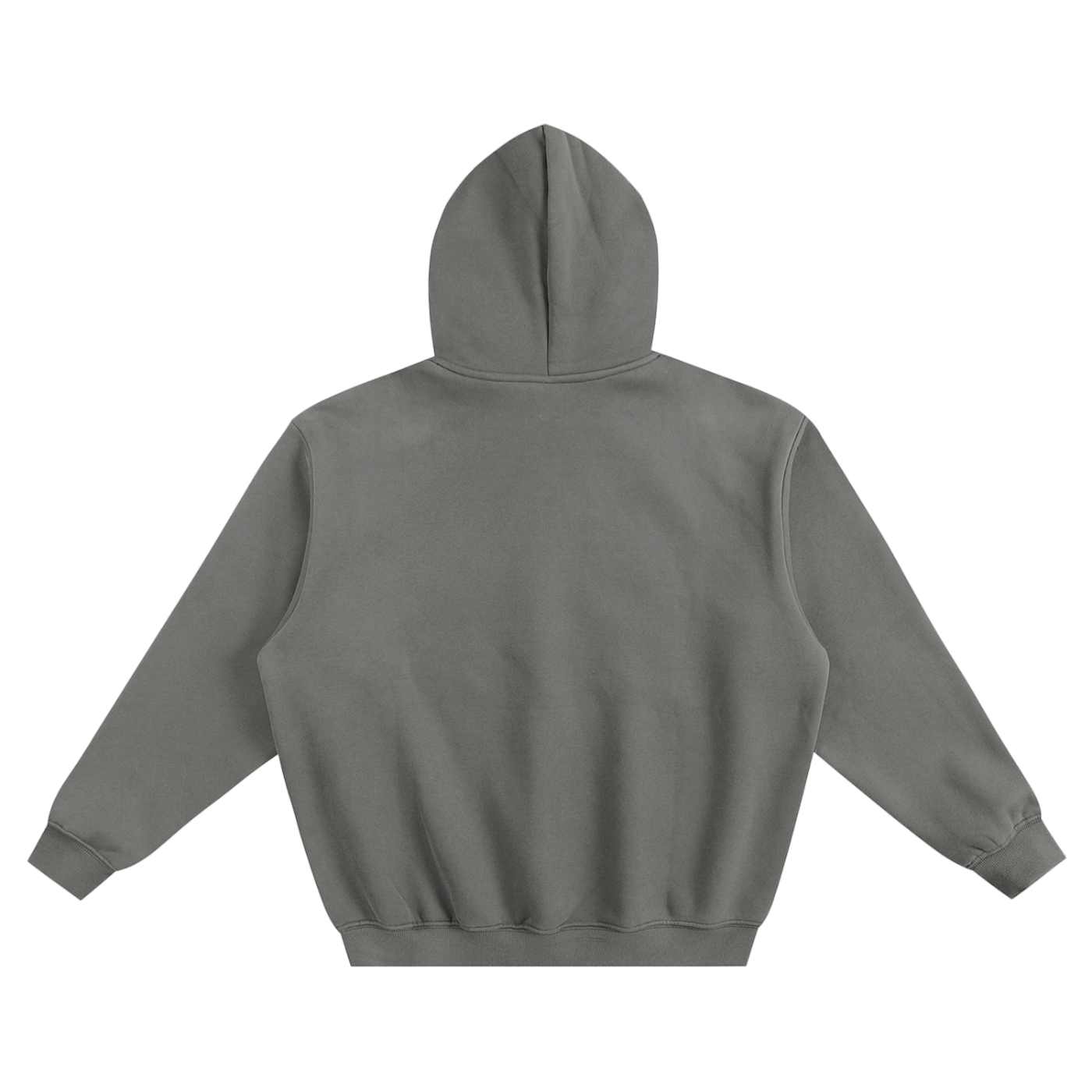 VÉRON Ultra Premium Thick Cotton Hoodie back view in grey.