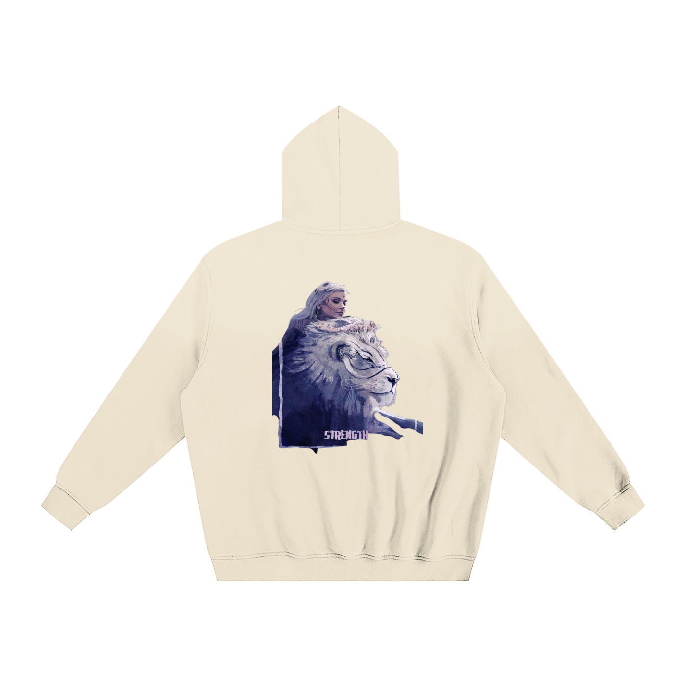 Model styling VÉRON La Fille hoodie in urban streetwear outfit 5