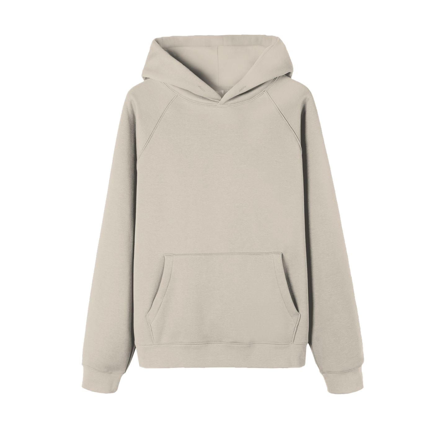 Beige hoodie on a white background