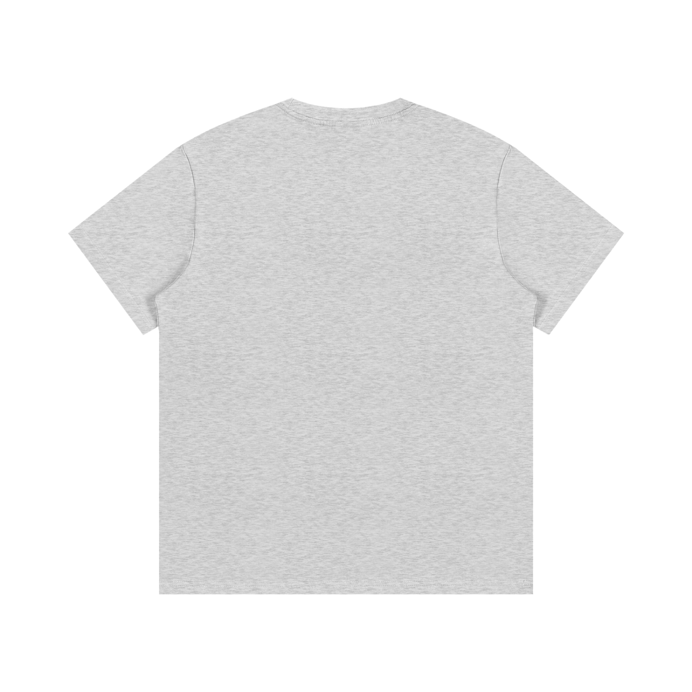 Back view of unisex VÉRON short-sleeve tee in urban setting