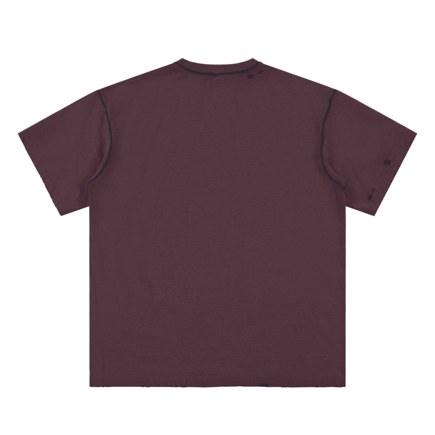 Maroon t-shirt on a white background