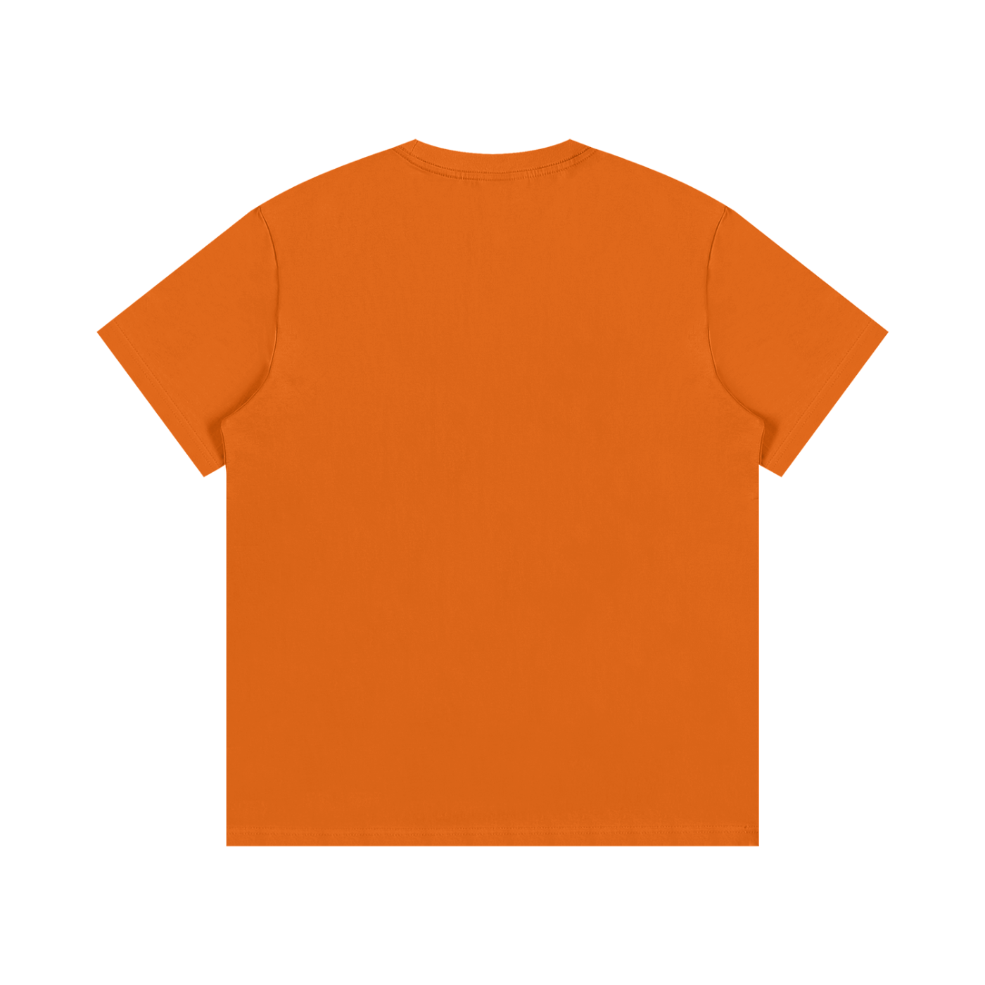 Orange t-shirt on a white background