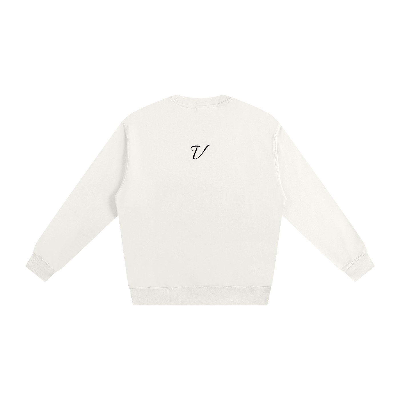 Back detail of Notre-Dame inspired embroidery on VÉRON sweater.