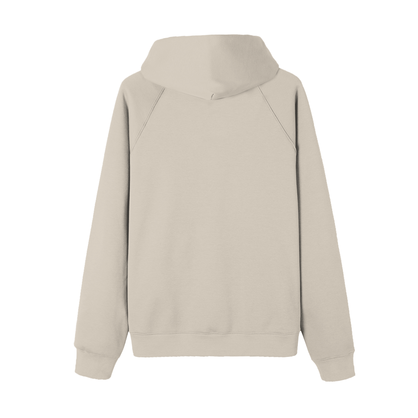 Beige hoodie on a white background