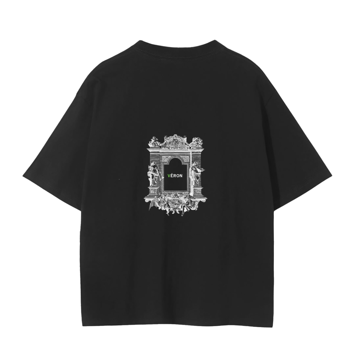 Male model styling VÉRON Portes de Lumière premium T-shirt 4