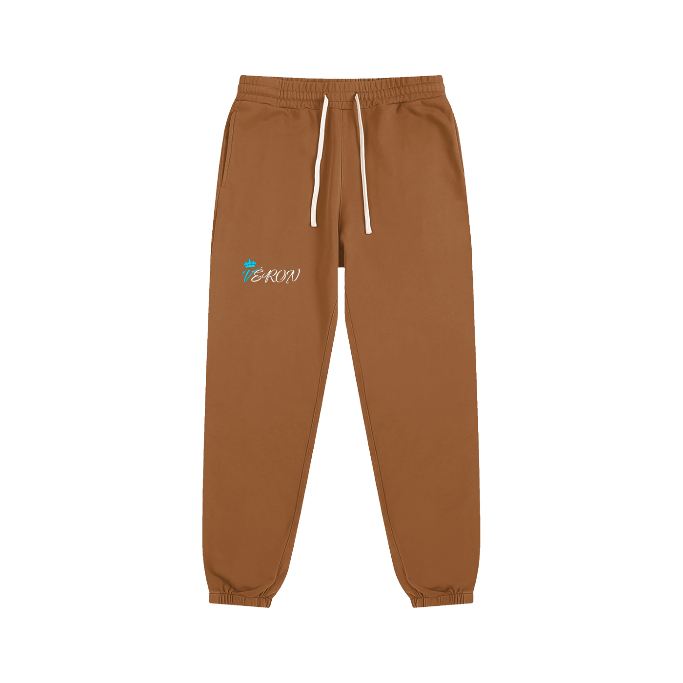 Close-up of tapered ankle and stitching on VÉRON Berkeley joggers 1.
