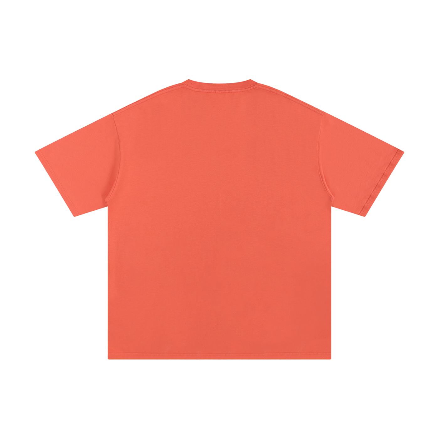 Plain orange VERON t-shirt on a white background
