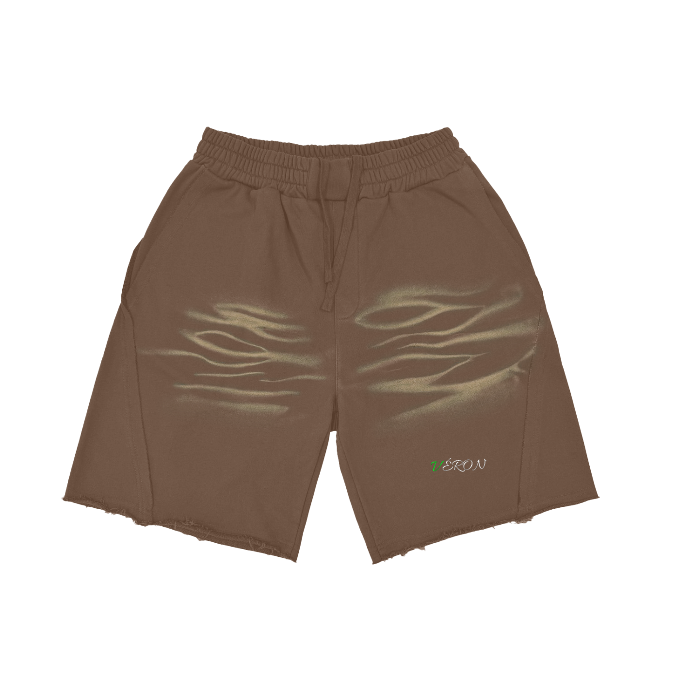 VÉRON vintage washed shorts styled in streetwear outfit for men and women.