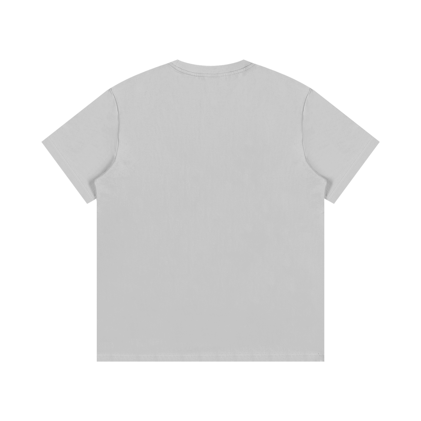 Plain light gray t-shirt on a white background