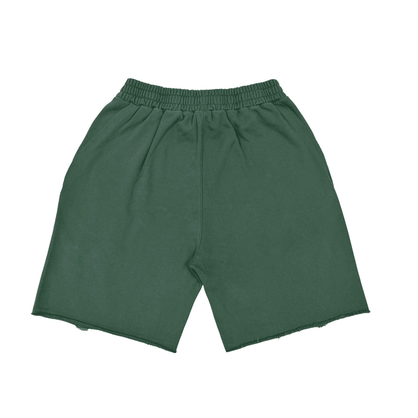Close-up of retro tiger stripe pattern on VÉRON vintage washed shorts.