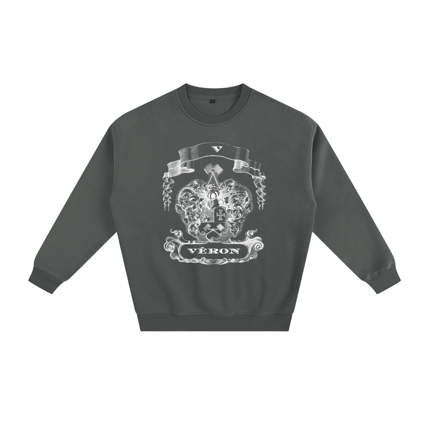 VÉRON Le PADRE unisex heavyweight sweater streetwear front view