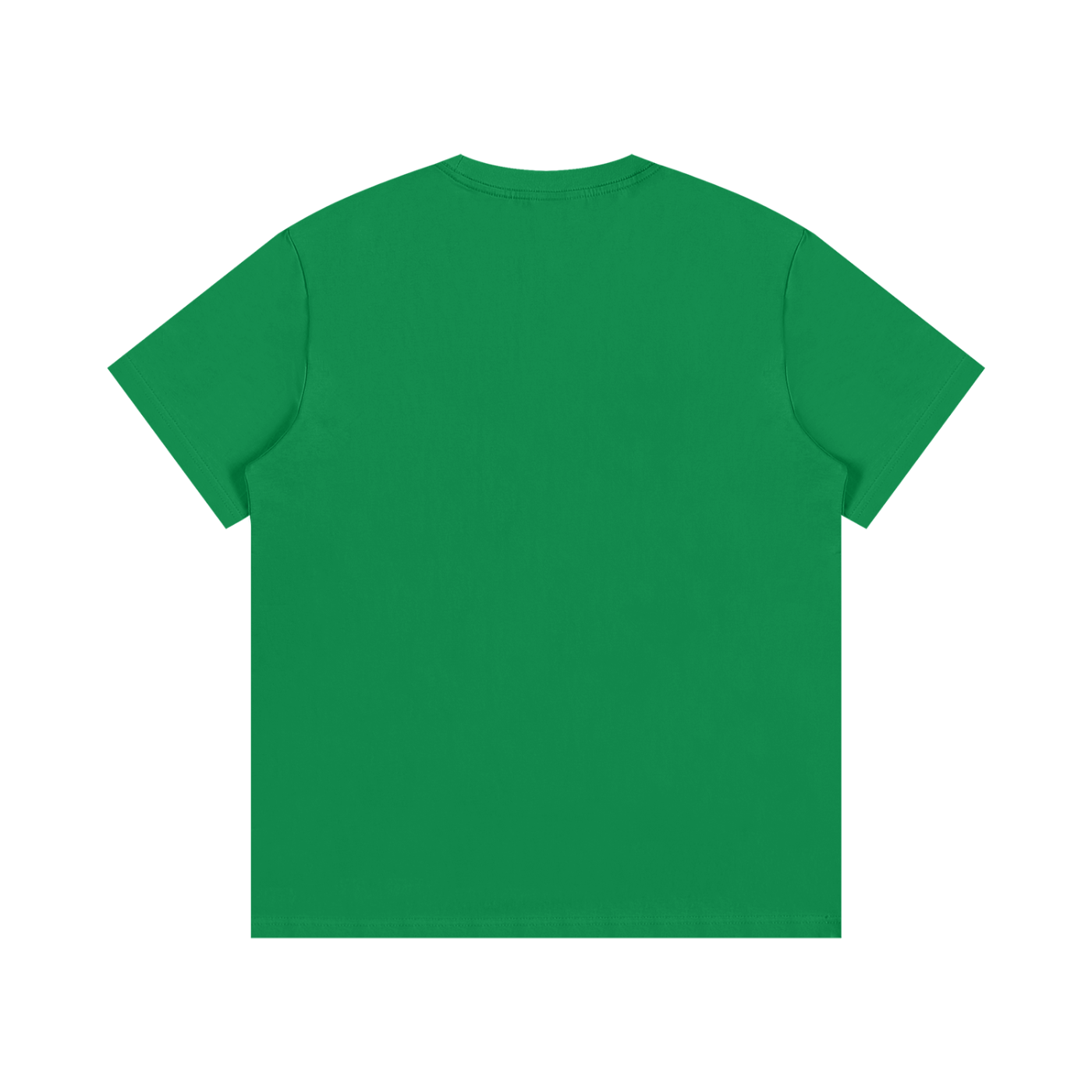 Green t-shirt on a white background