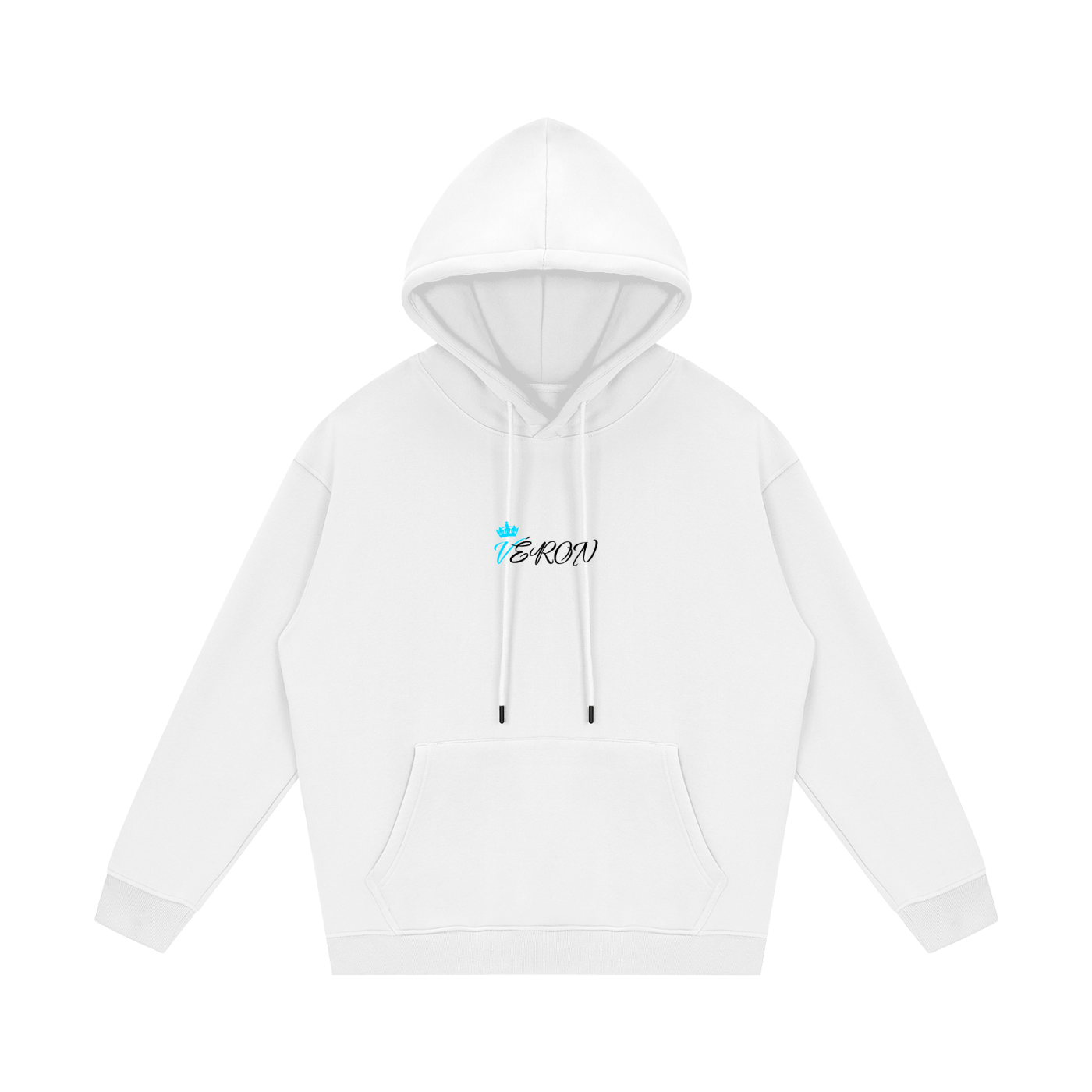 VÉRON unisex hoodie with modern fit and luxury streetwear design.