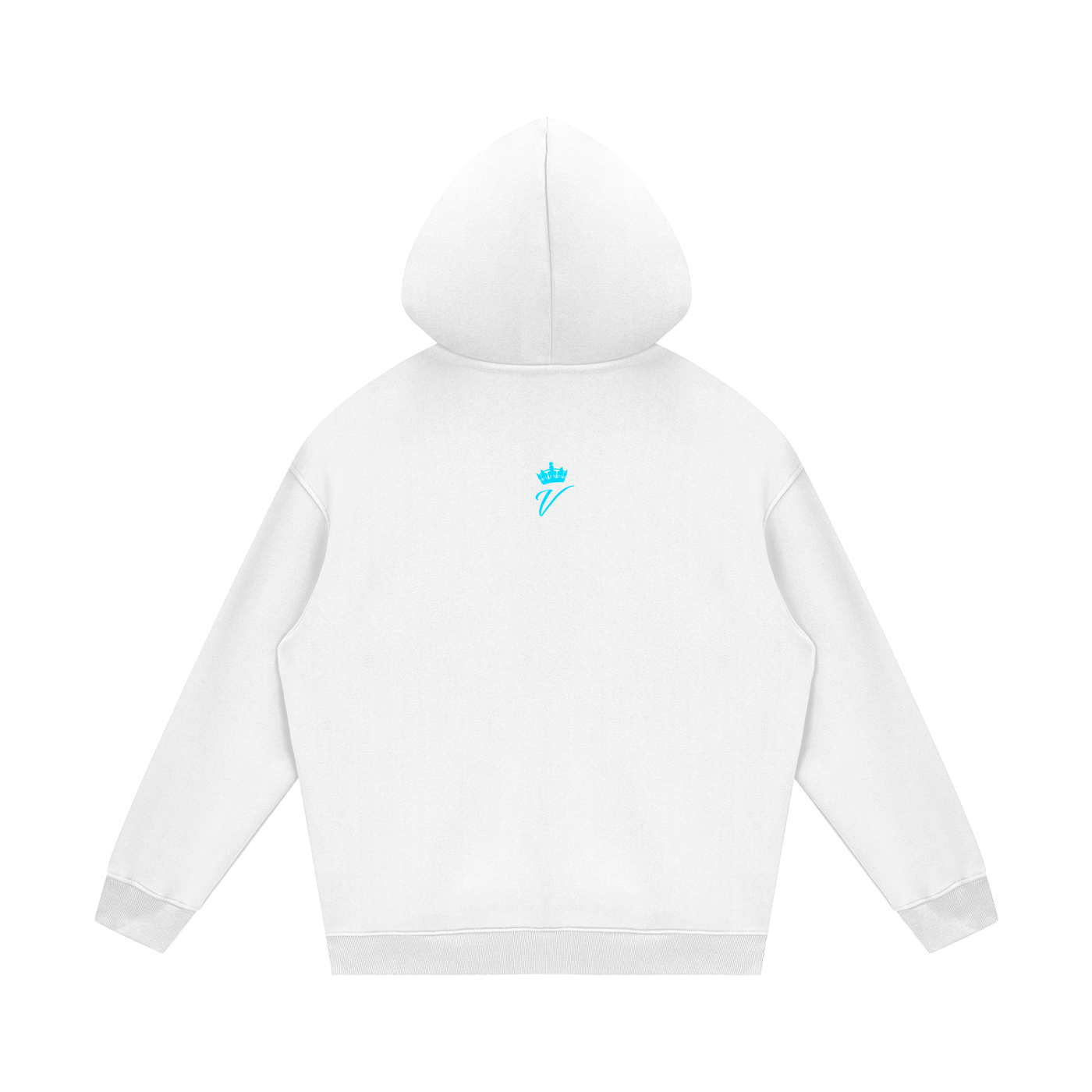 Back view of VÉRON Berkeley hoodie showing soft fleece interior.