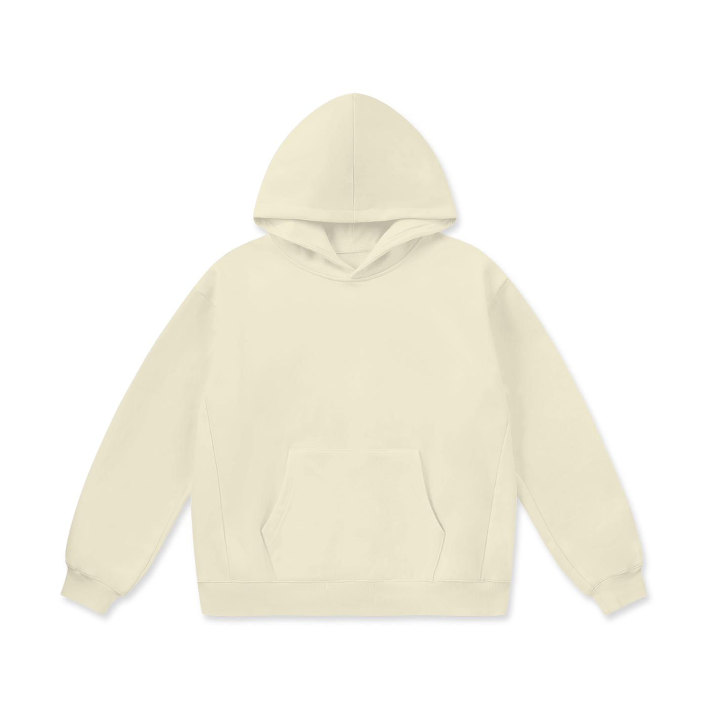 Beige hoodie on a white background