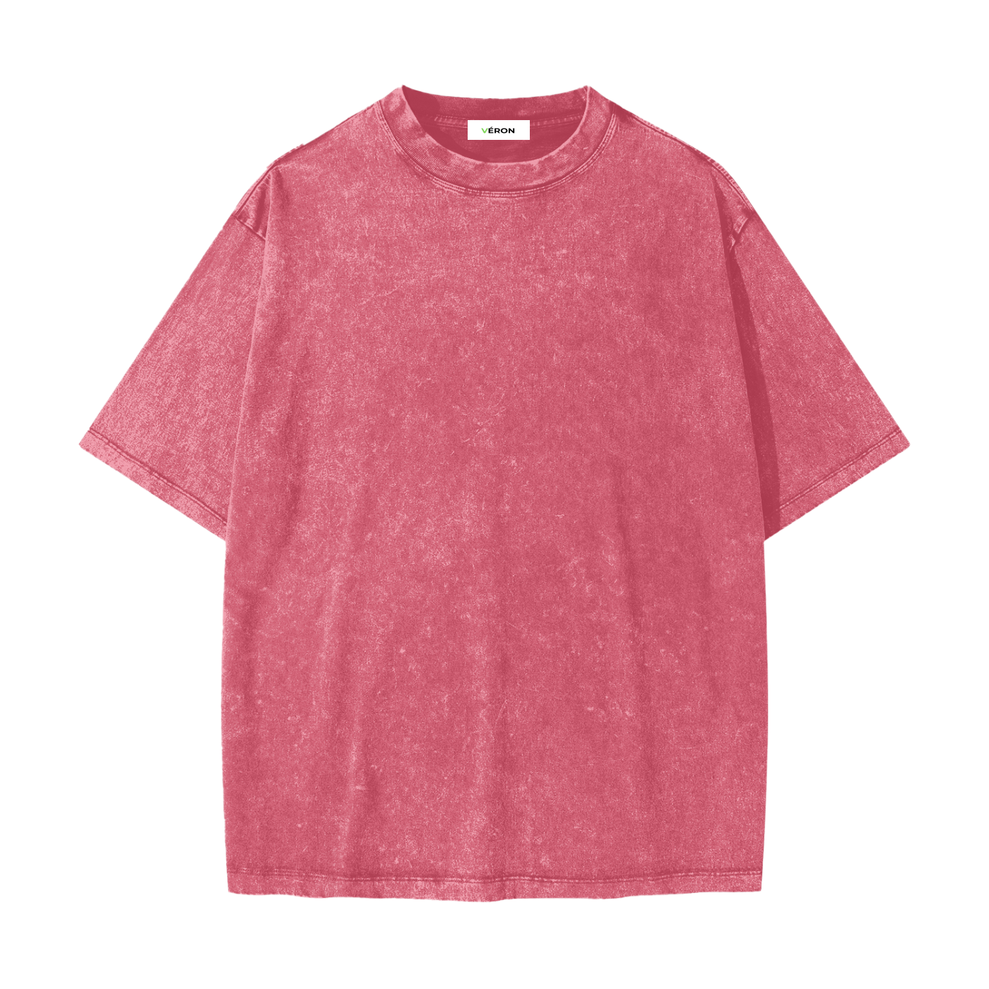 Premium cotton fabric close-up of VÉRON washed T-shirt 5