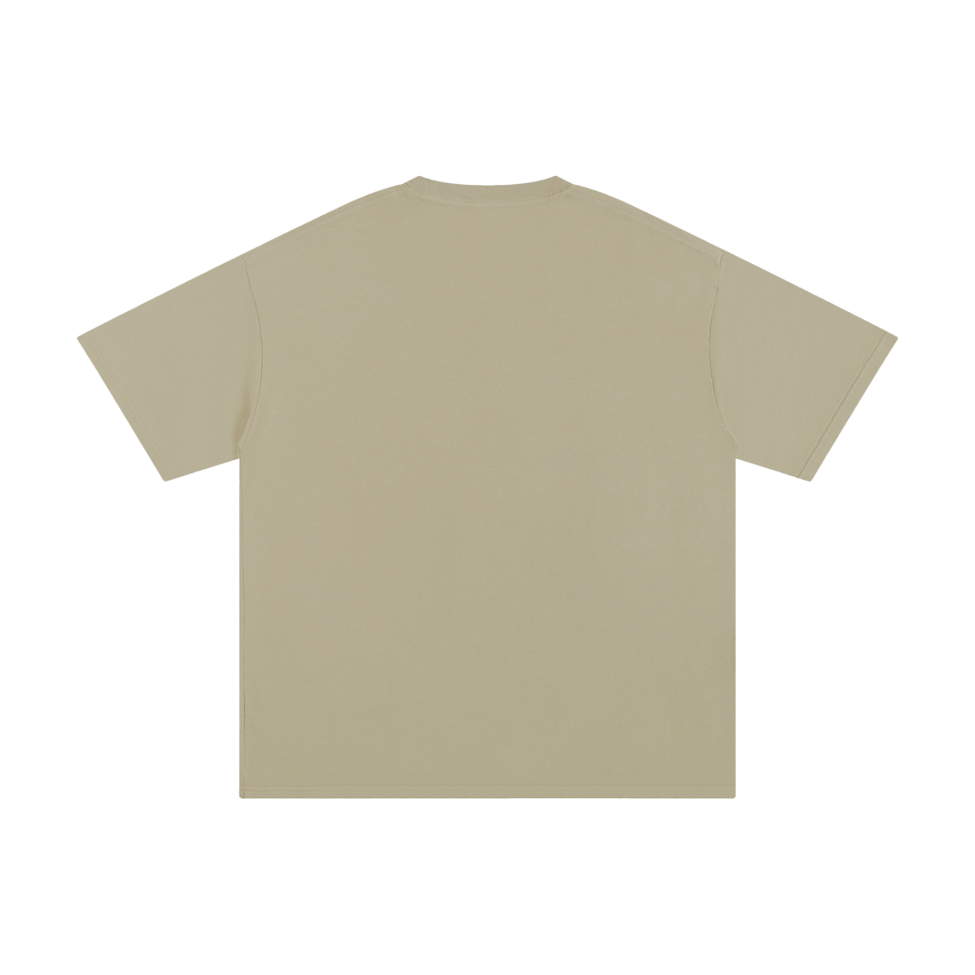 Beige t-shirt on a white background