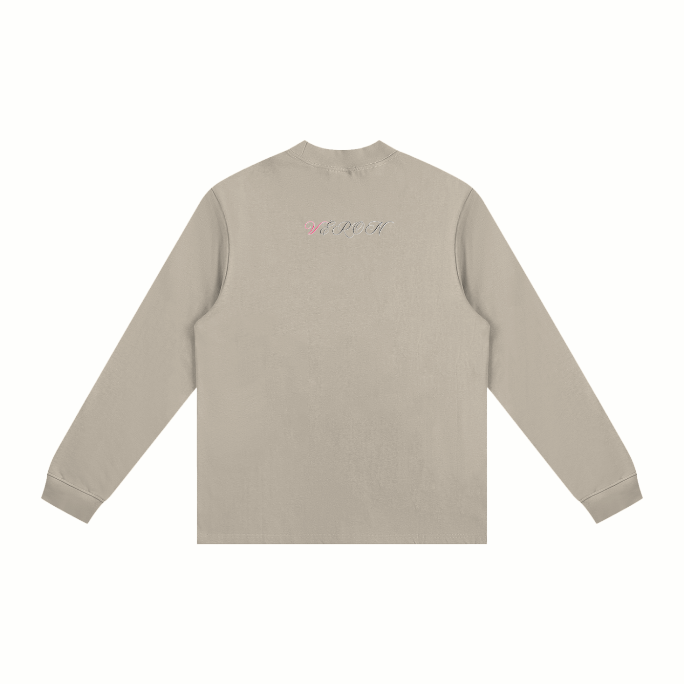 Close-up of soft fabric texture on VÉRON premium sweater.