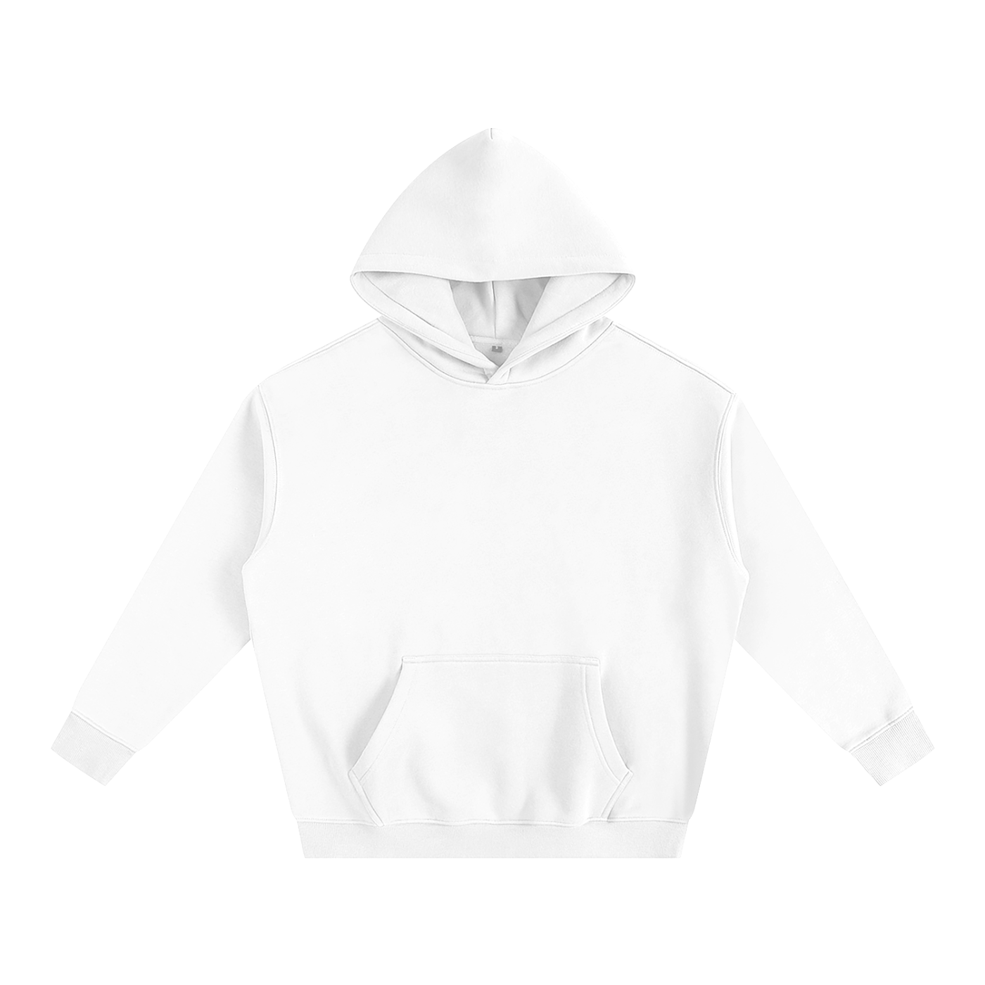White hoodie on a white background