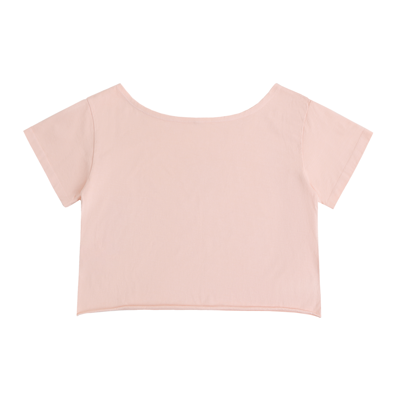 Pink crop top on a white background
