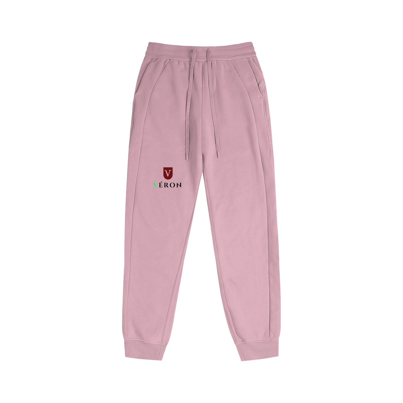 Streetwear-ready women's half-zip jogger sweatpants outfit.