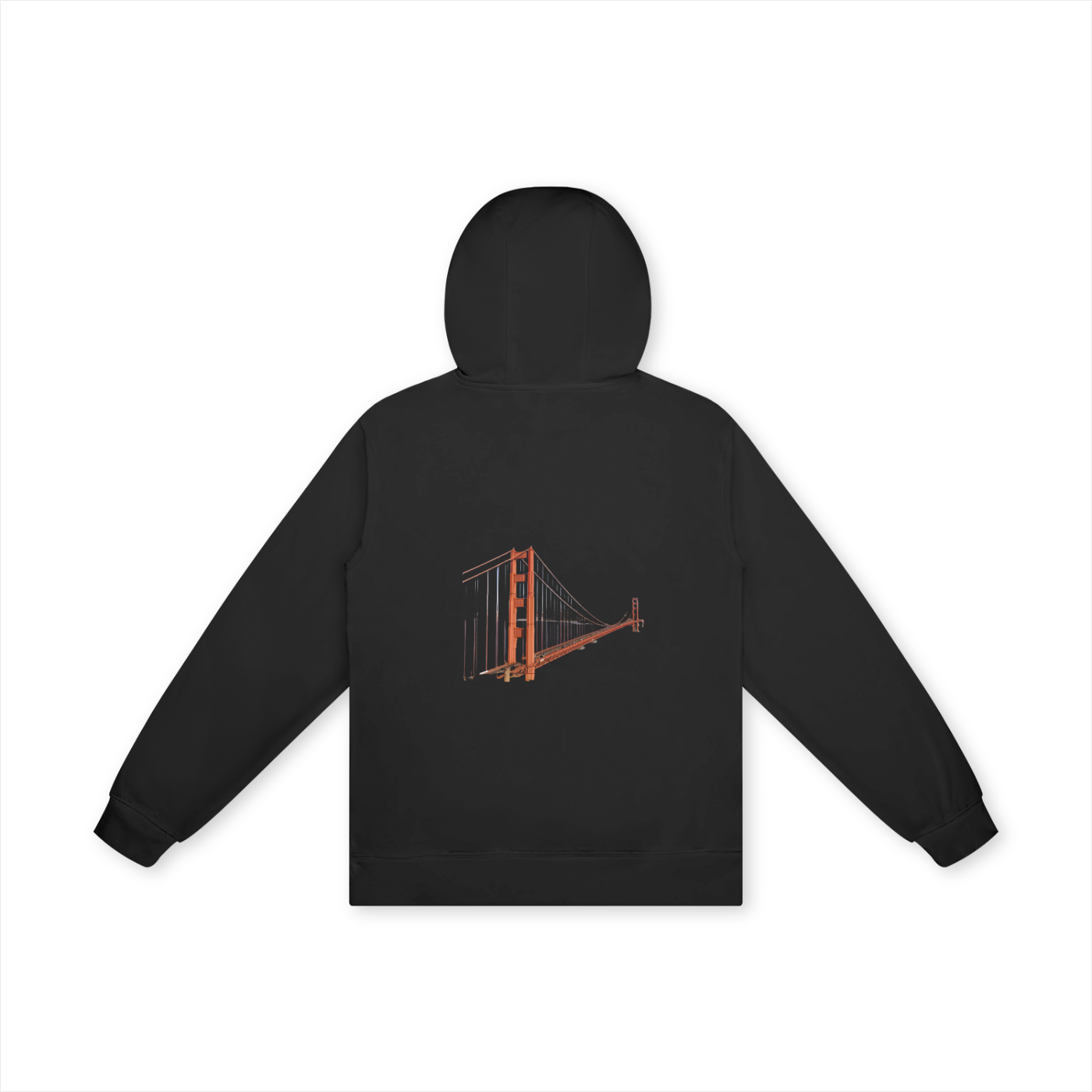 VÉRON Premium Classic Unisex Hoodie back view in black.