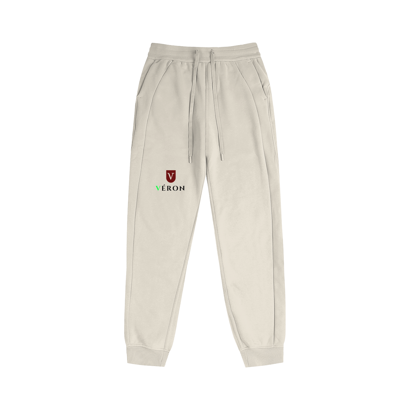 Luxury black women’s joggers with contour fit by VÉRON.