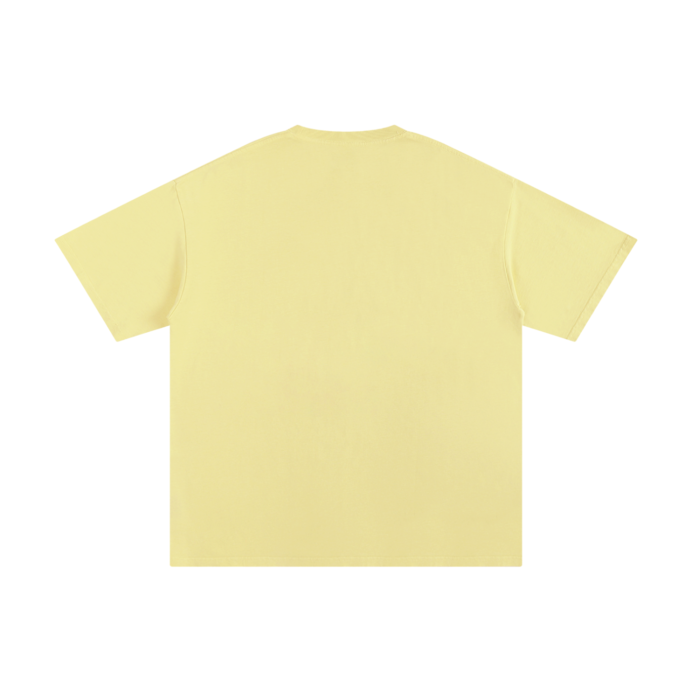 Plain light yellow t-shirt on a white background
