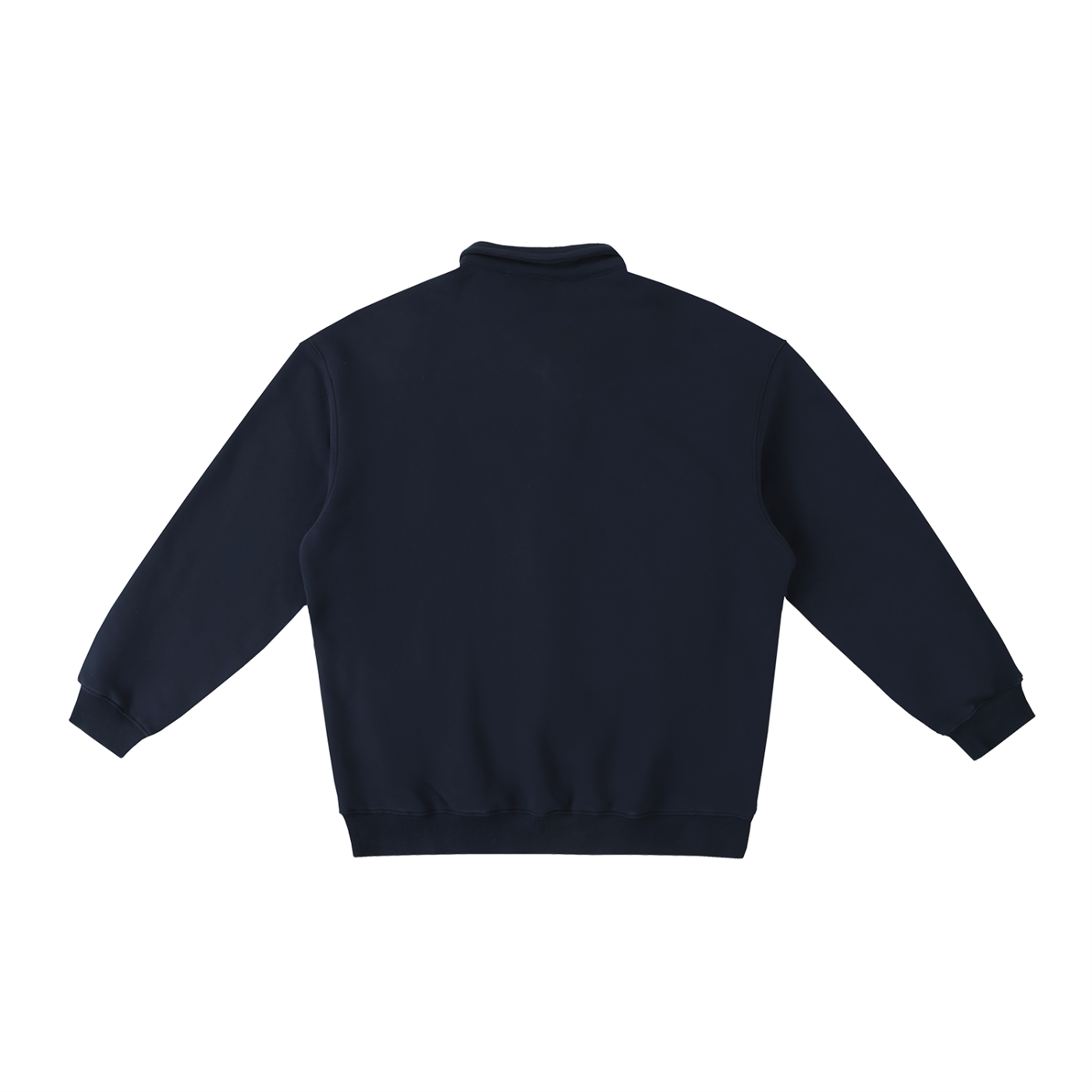 Back view of VÉRON Unisex Heavyweight Polo-Collar Sweatshirt.