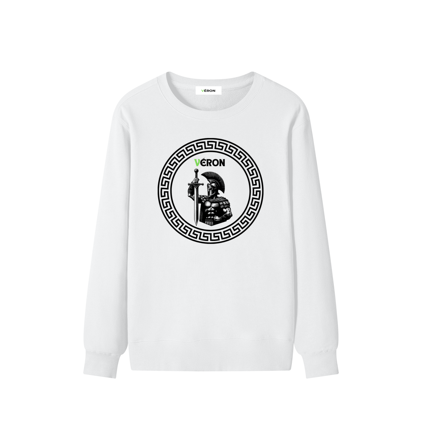 Model wearing VÉRON Le Cavalier knit sweater streetwear style 7