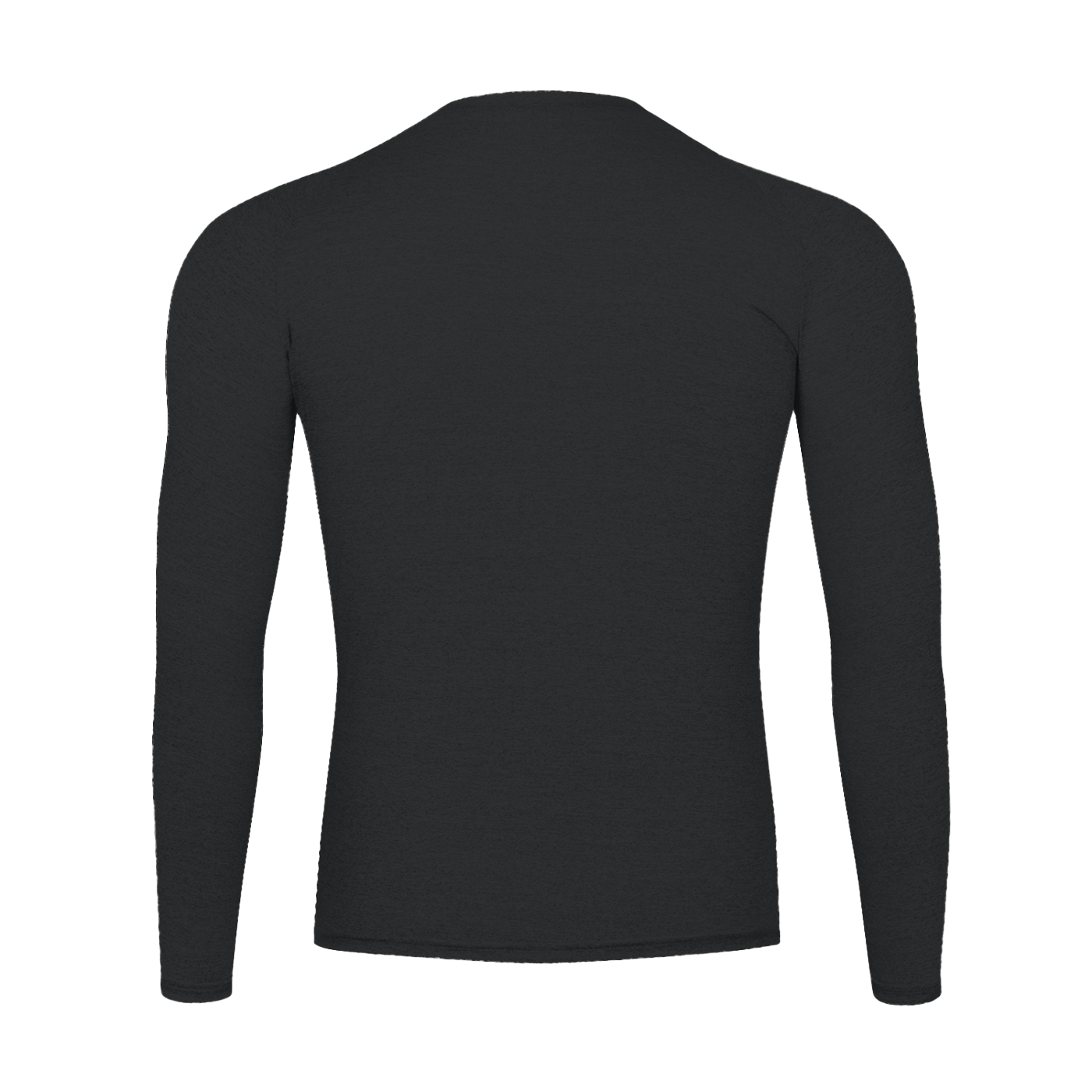 Black long-sleeve shirt on a white background