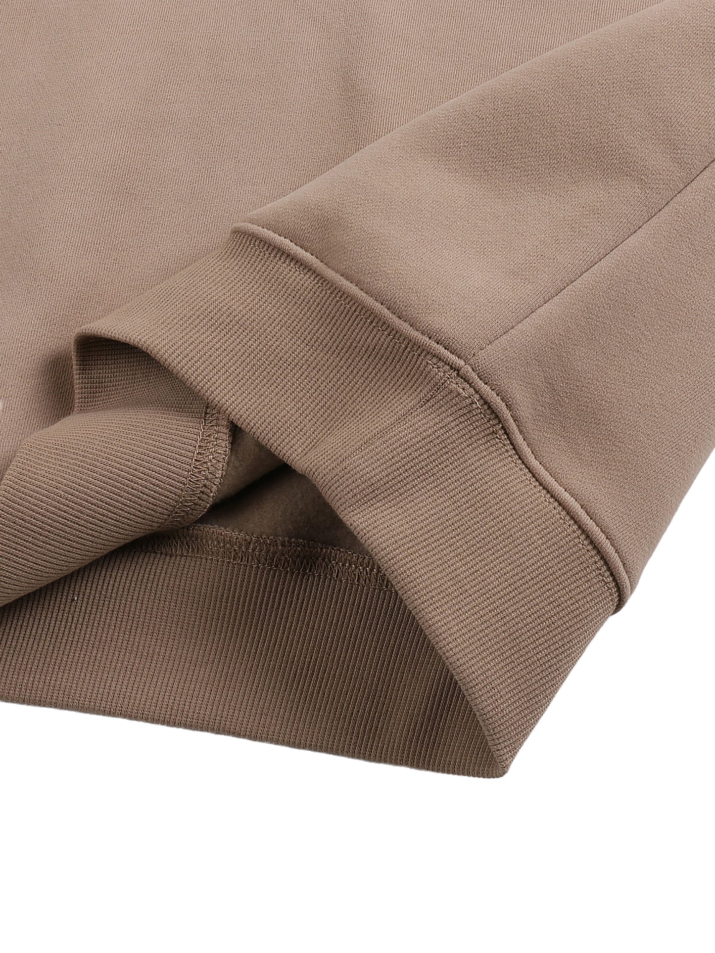 Close-up of brown fabric with a white background