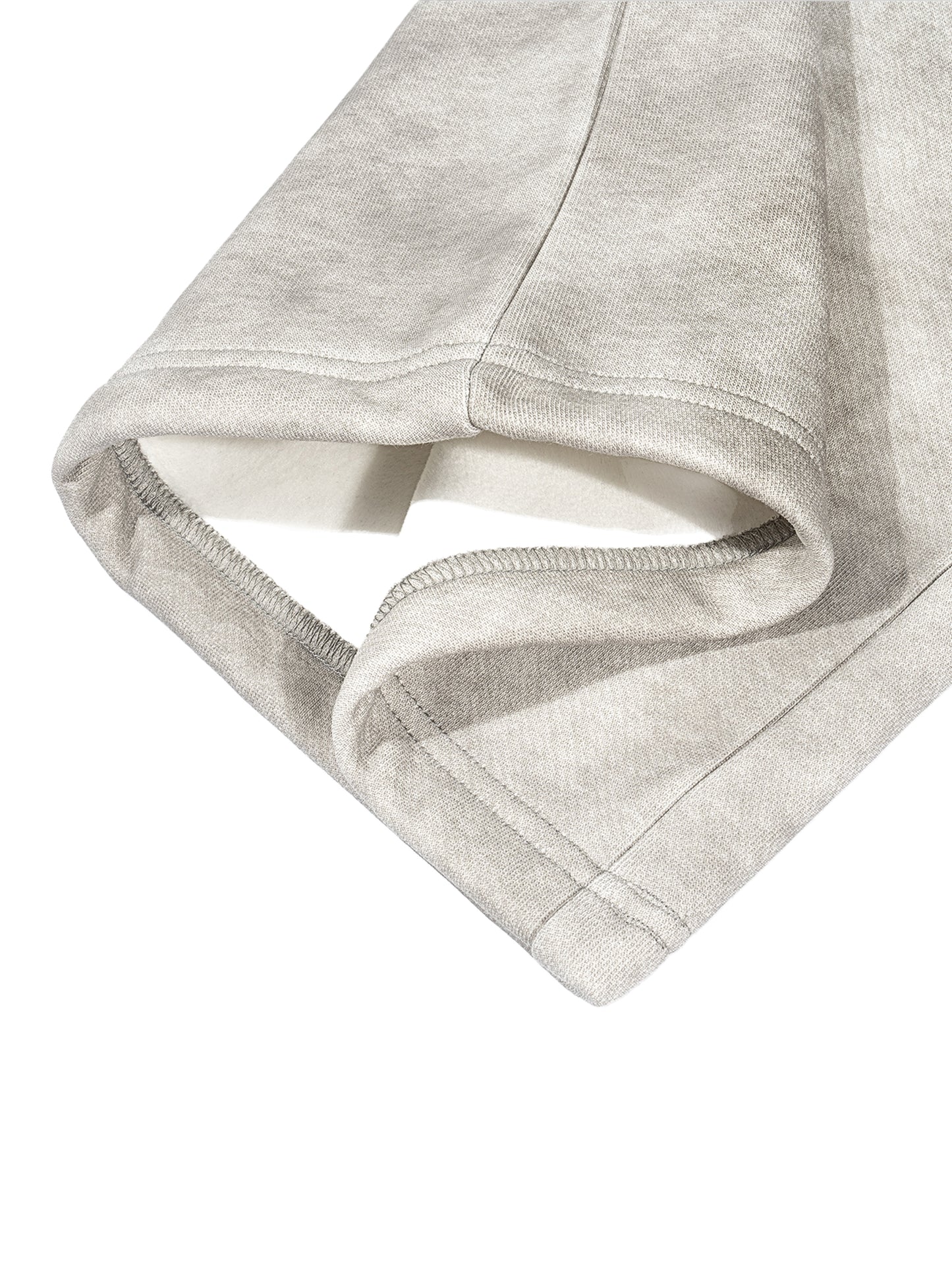 VERON Close-up of a light gray hoodie with a white interior on a white background