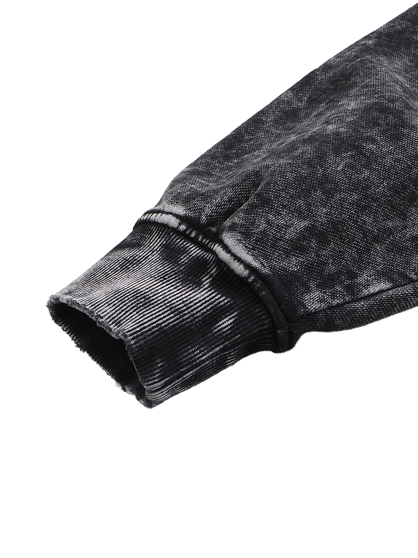 VÉRON Cristal Noir Washed Sweatshirt front view in vintage black 5
