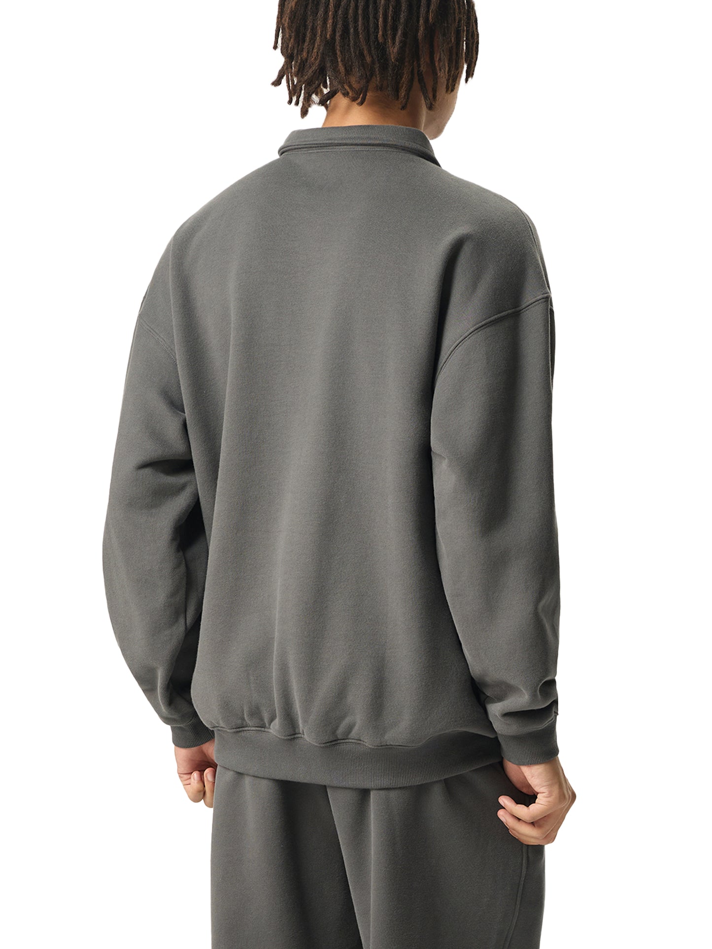 VÉRON sweatshirt folded polo collar.