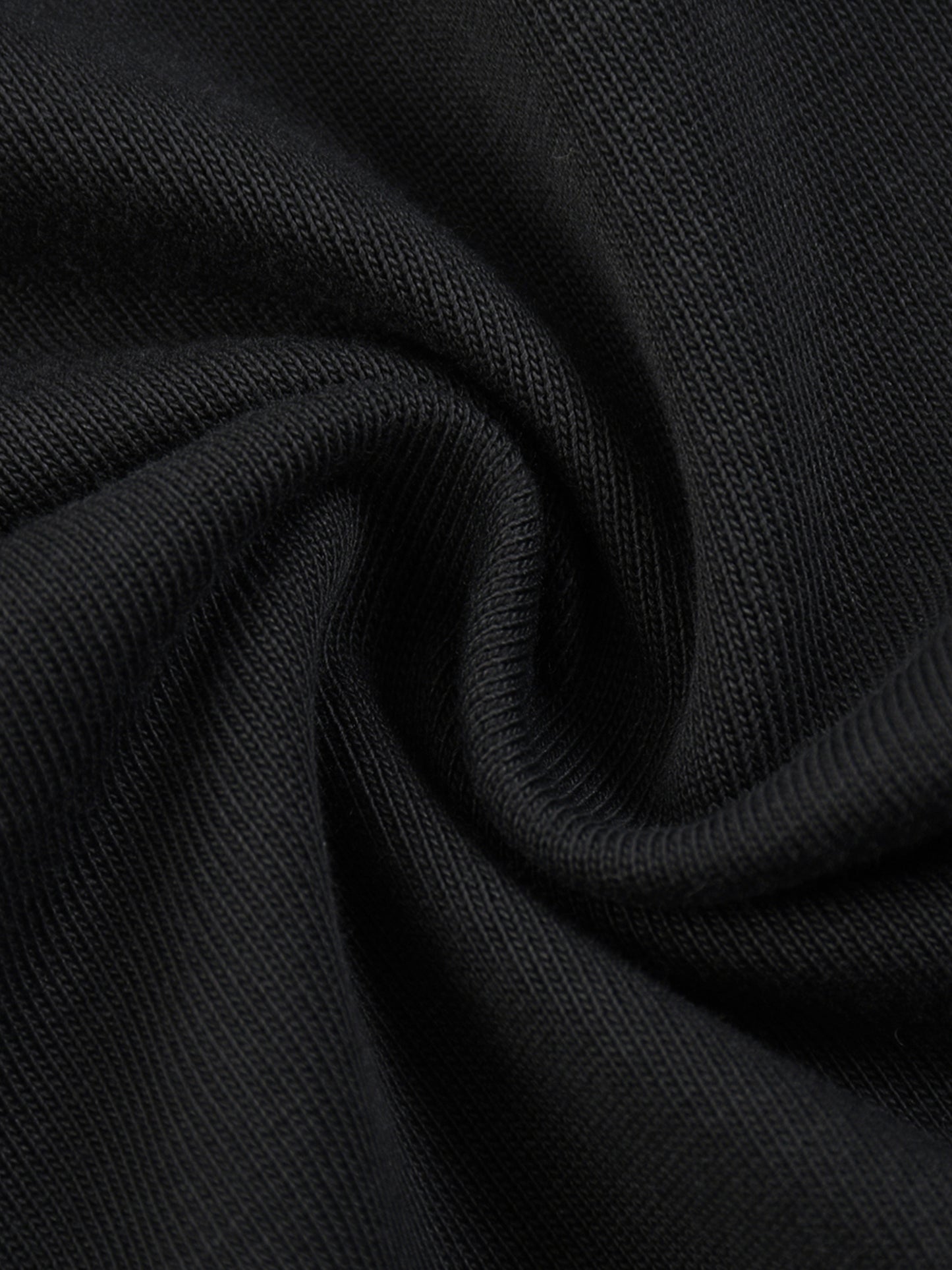 Close-up of black fabric with a textured pattern