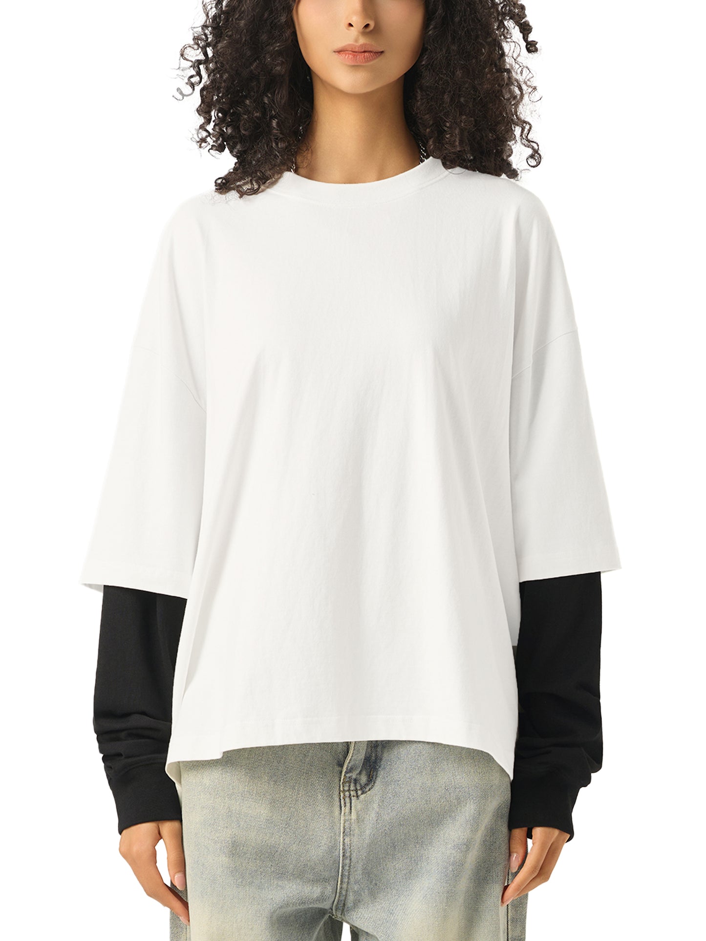 Model styling VÉRON Élixir Cristal unisex designer long sleeve 2
