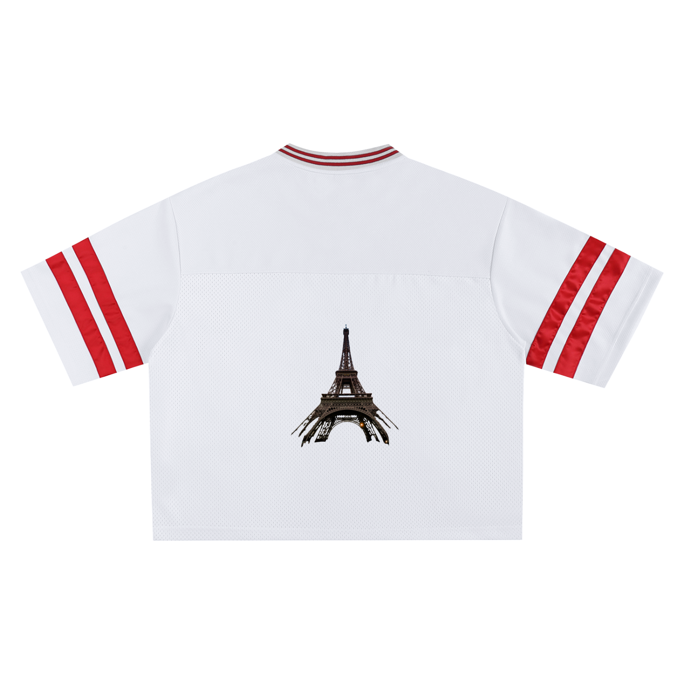 Back view of VÉRON PARIS Jersey with graphic text details

