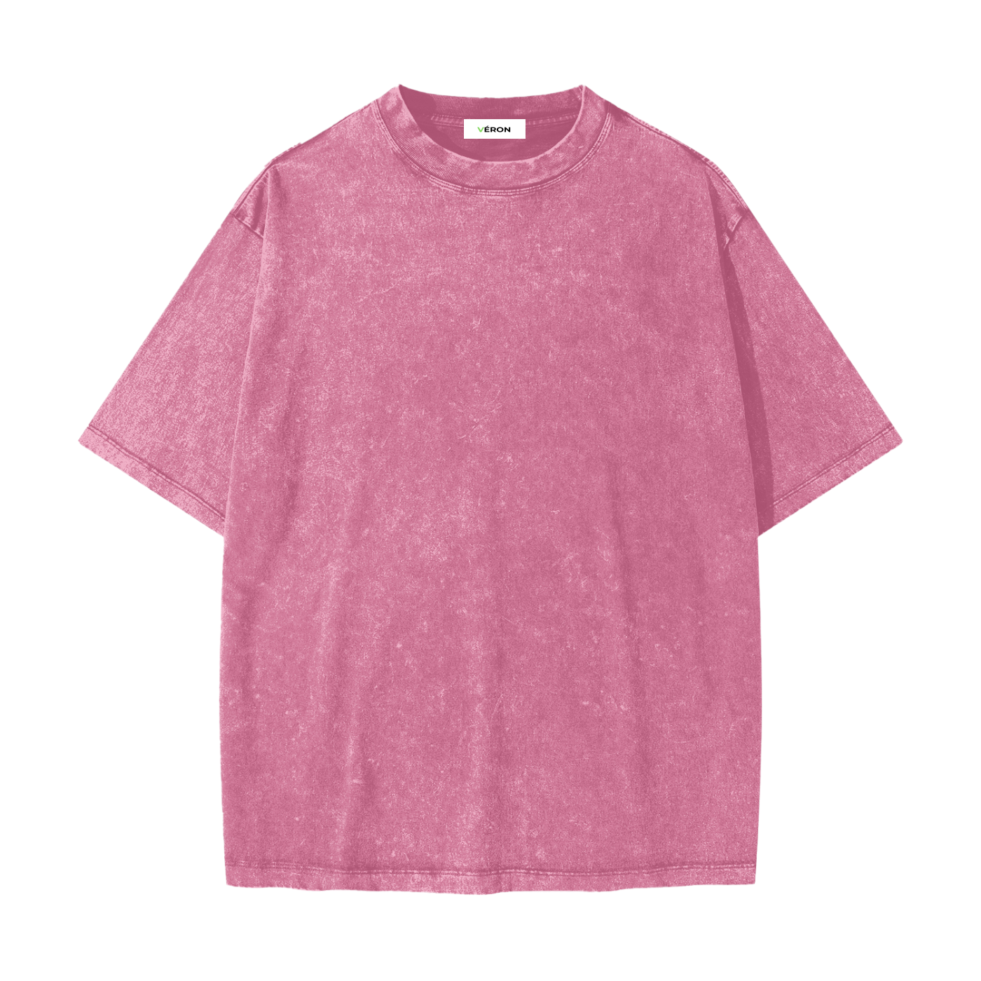 Premium cotton fabric close-up of VÉRON washed T-shirt 2