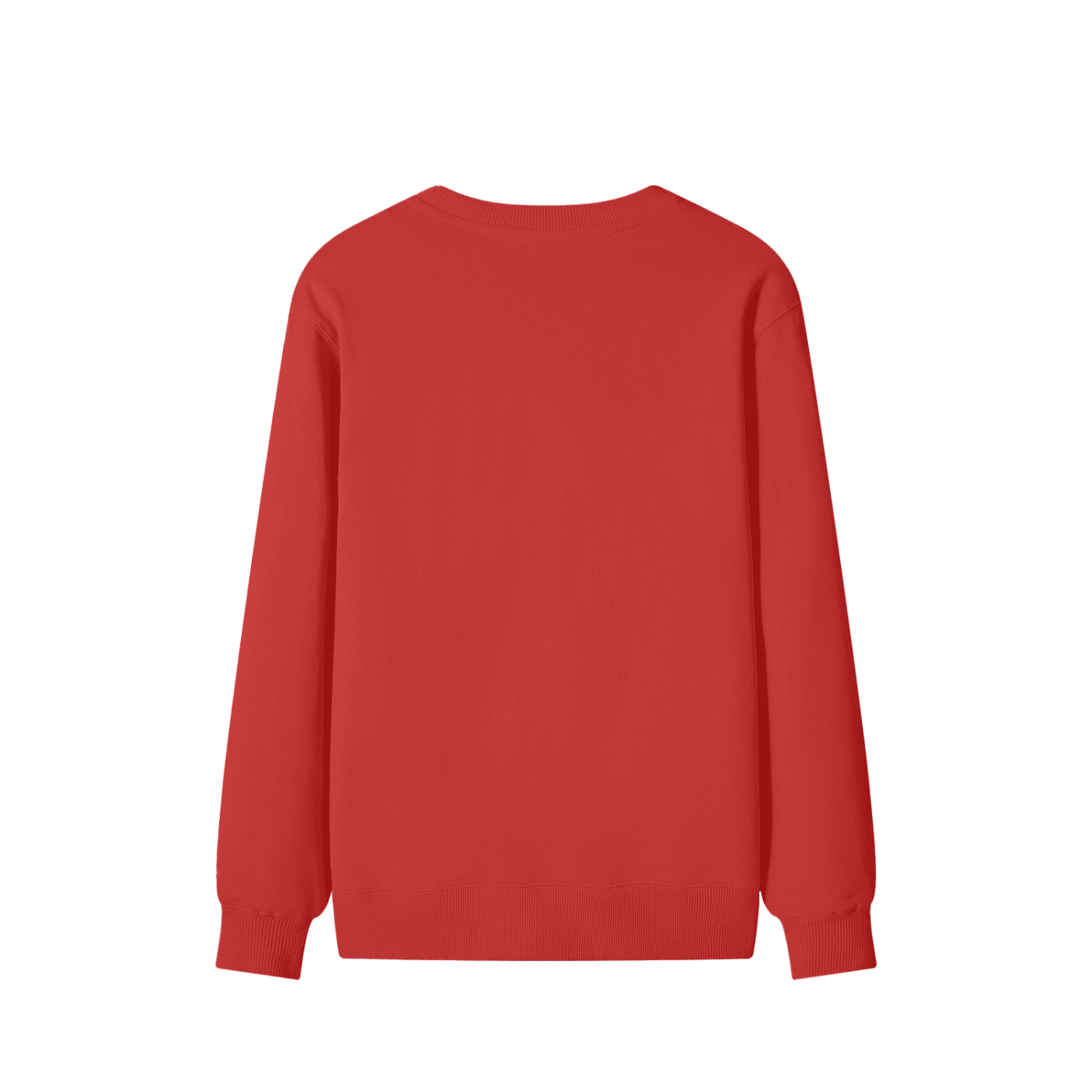 Red long-sleeve shirt on a white background