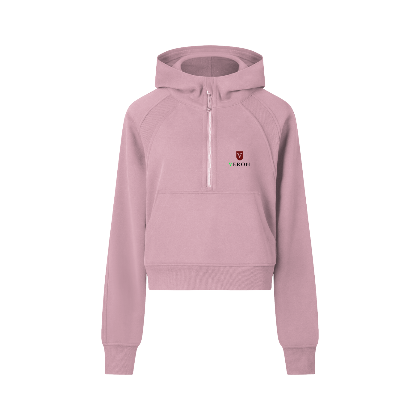 VÉRON Medeline fitted women’s half-zip hoodie.