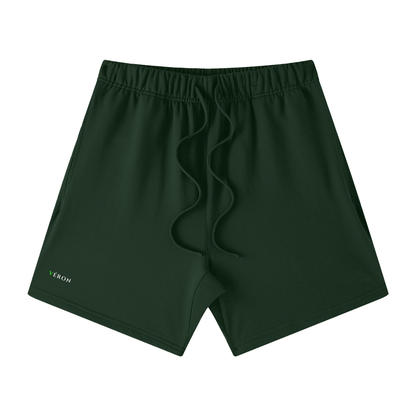 VERON Dark green shorts with a brand logo on a white background