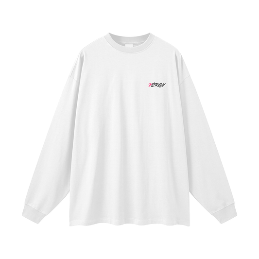 VÉRON La Trémoille Unisex Premium Long Sleeve Shirt front view. 

