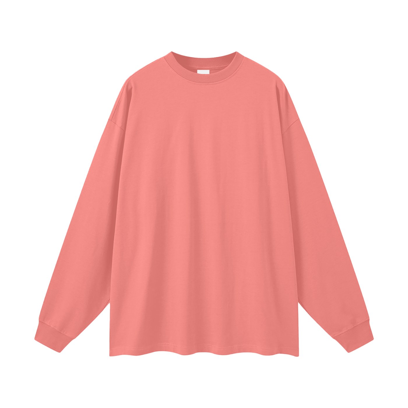 Pink long-sleeve shirt on a white background