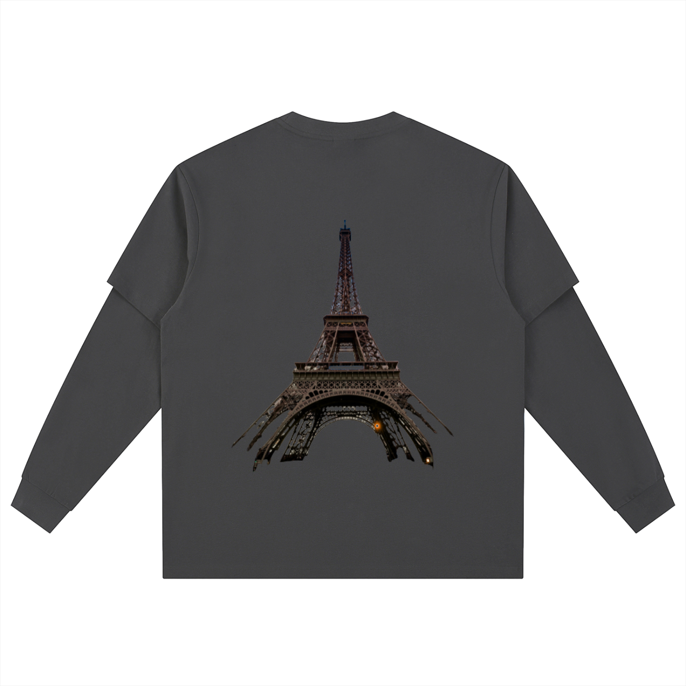 Unisex model pair wearing matching VÉRON Paris oversized shirts 1.

