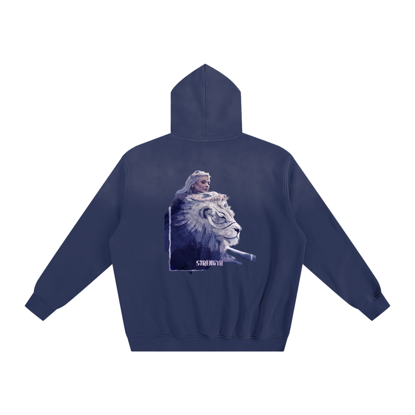 Model styling VÉRON La Fille hoodie in urban streetwear outfit 2