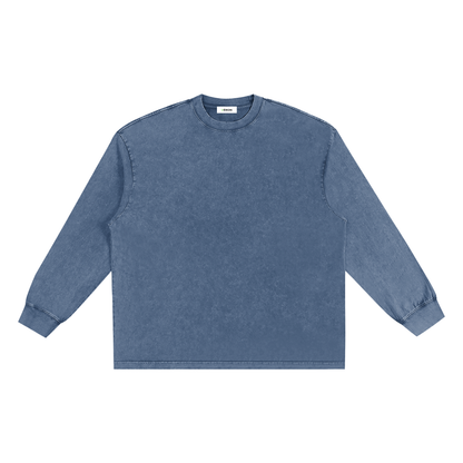 VÉRON Le Mirage Washed Long Sleeve Shirt unisex streetwear front view